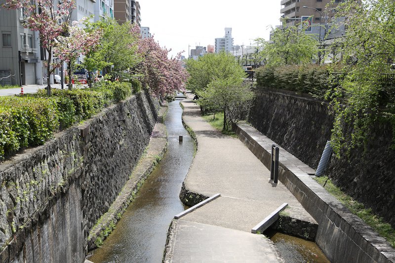 「堀川遊歩道」をはじめ、穏やかな住環境が広がる