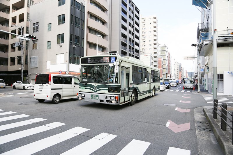 市内の移動に重宝する、京都市営バス
